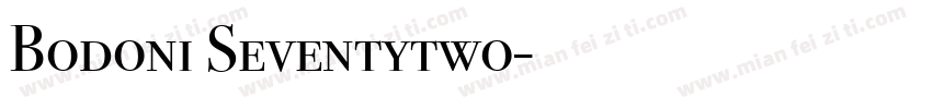 Bodoni Seventytwo字体转换